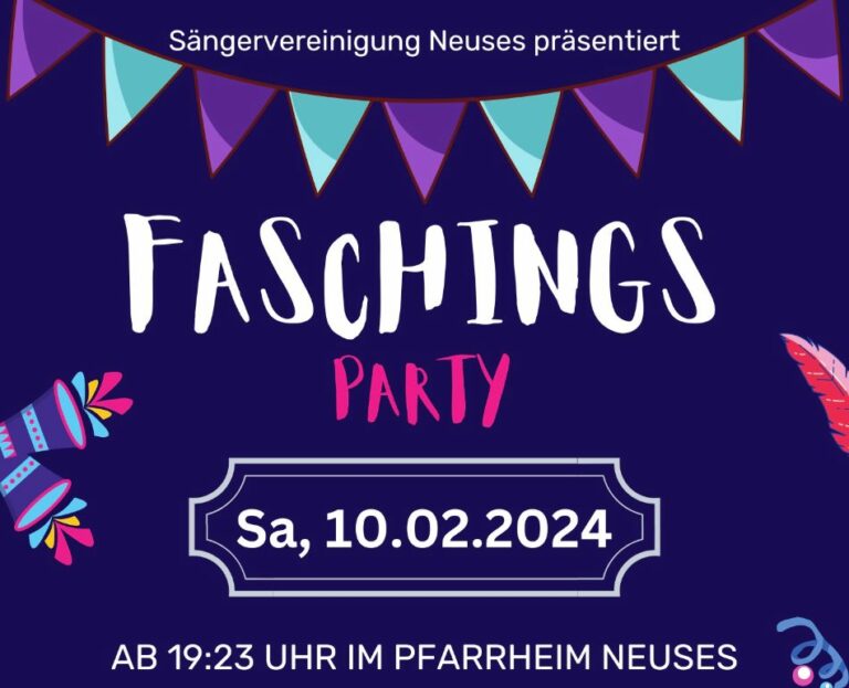 Sänger-Faschingsparty In Neuses