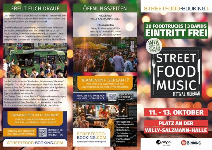 Street Food & Music Festival in Nidderau vom 11. - 13. Oktober