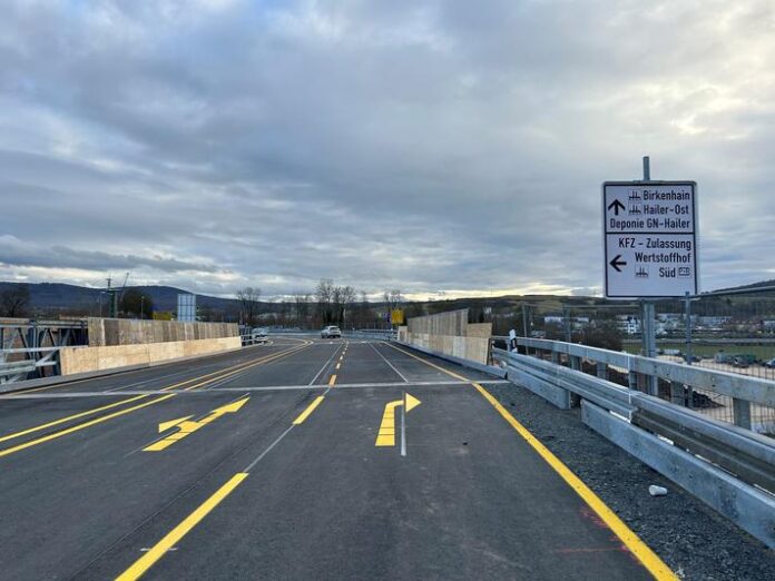 L 3202 - Straßenverkehr ab Samstag, 8. Februar über Hilfsbrücke