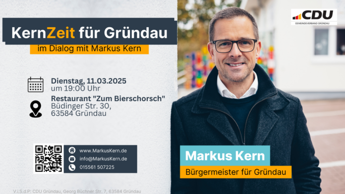 KernZeit für Gründau geht in die vierte Runde – Markus Kern lädt zum Bürgerdialog im Bierschorsch