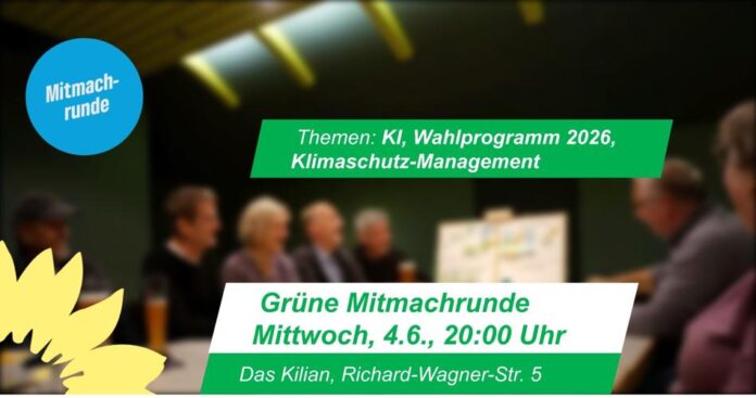 Einladung zur Grünen Mitmachrunde am 7.5. - KI in der Kommunalpolitik?!