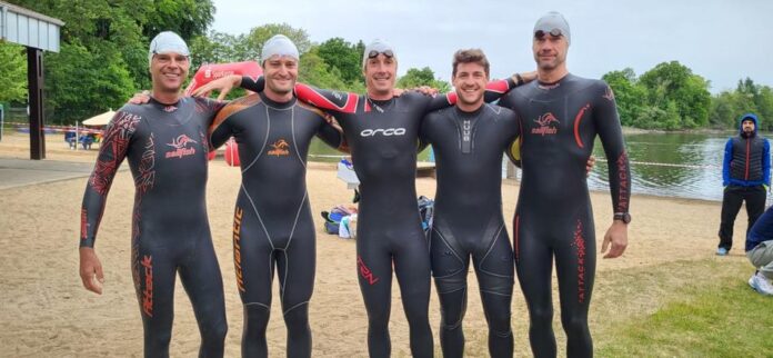 Eisiger Saisonauftakt mit Teamgeist und Taktik – SVG-Triathleten trotzen Kälte beim Löwentriathlon