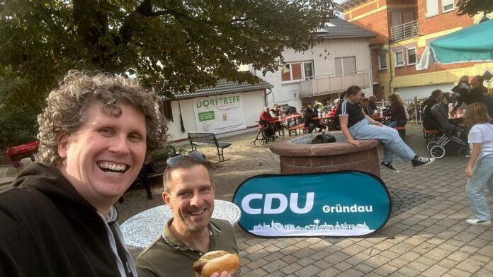 CDU Gründau feierte Grillfest auf dem Dorfplatz in Niedergründau