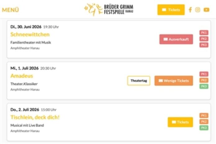 Brüder Grimm Festspiele Hanau: Noch einfacher zu den besten Plätzen