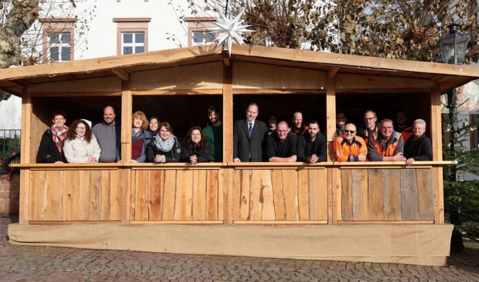 Weihnachtsstadt im Aufbau